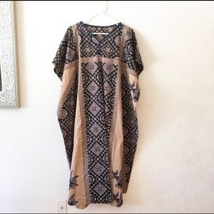 Groovy Vintage Cotton Kaftan Dress